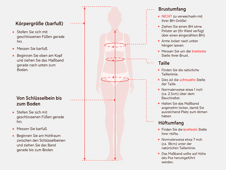 Anleitung für benutzerdefinierte Maße
